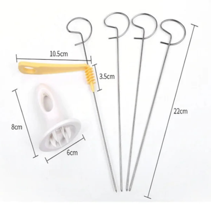 Potato Spiral Cutter- Stainless Steel Sticks- Potato Twister tool (Pack of 4 PCs)