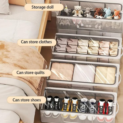 Clear Foldable Shoe Bag – Transparent Dustproof Shoe Storage Box, Space-Saving Sneaker Organizer (Pack of 1)