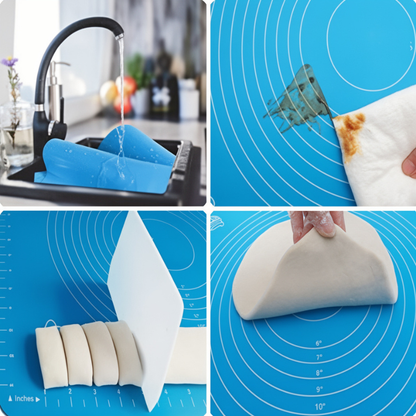 Silicone Baking Sheet & Fondant Rolling Mat – Large Non-Stick, Heat-Resistant Mat for Roti, Chapati, Dough & Cake Rolling (Random color-Pack of 1)