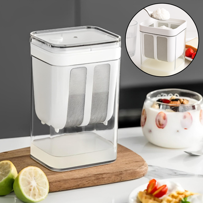 Greek Yogurt & Curd Maker – Fine Mesh Strainer with Lid for Homemade Yogurt, Paneer & Cheese (Pack of 1)