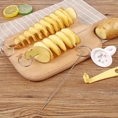 Potato Spiral Cutter- Stainless Steel Sticks- Potato Twister tool (Pack of 4 PCs)