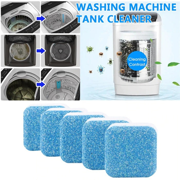Washing Machine Cleaning Tablets (Pack of 10) – Deep Cleaner for Drum & Tub, Removes Dirt, Odor & Residue