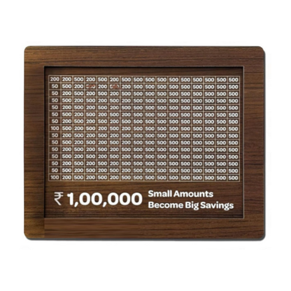 DIY Wooden Piggy Bank – Carved Coin Box for Kids & Adults, Money Saver, Donation & Savings Box (Pack of 1)