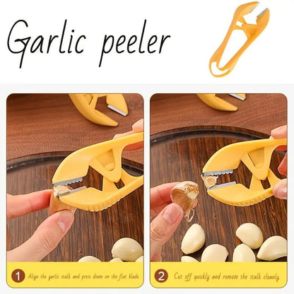 Manual Garlic Peeler Clip – Easy-to-Use Practical Kitchen Gadget for Effortless Clove Peeling (Pack of 1)